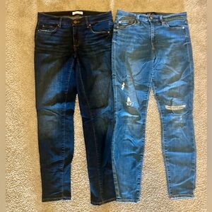 Loft Classic and Gap High Rise Legging Blue Women's Skinny Jeans 27/4 R